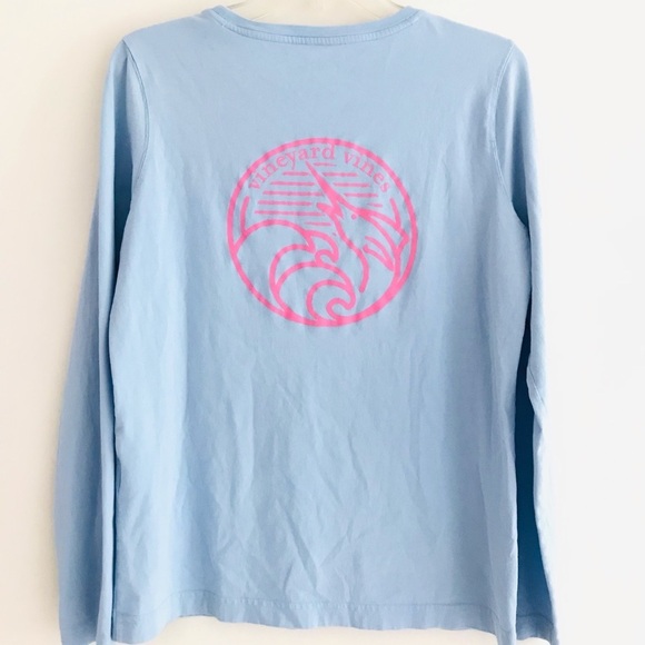 Vineyard Vines | Pullover Long Sleeves Tee Womens M Blue Crewneck Cotton - Picture 3 of 10